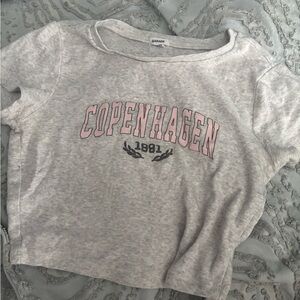 Garage Heather Gray Women’s Tee with Pink Print